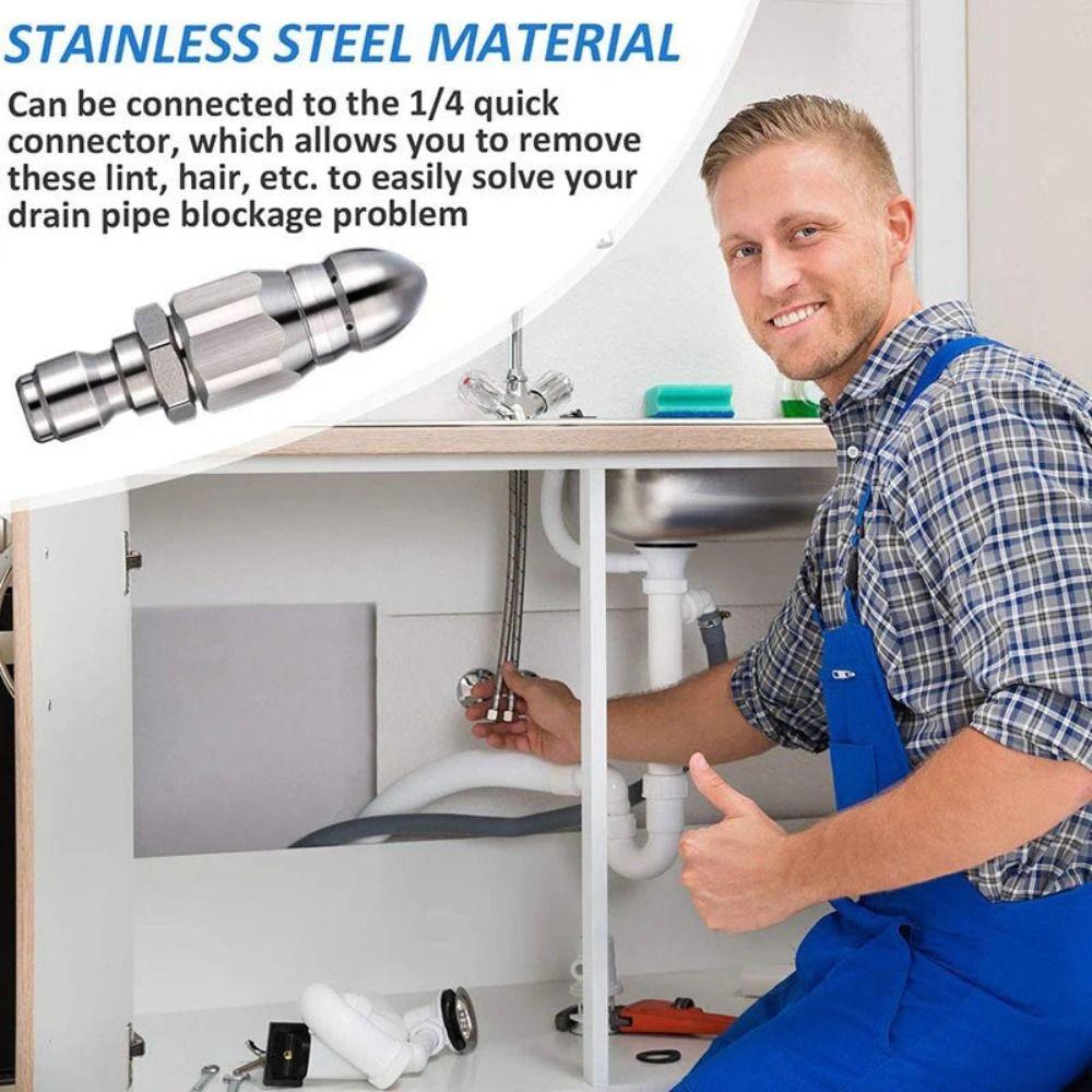 1/4" Fast Plug Pressure Washer Nozzle Portable Water Jet Nozzle Quick Connector Nozzle  Sewage Hose