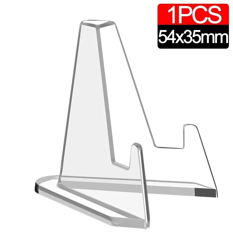 

50/1 шт. Прозрачные акриловые подставки-держатели для монет, маленькая подставка-мольберт, подставка для карточек, держатель для капсул для юбилейных монет