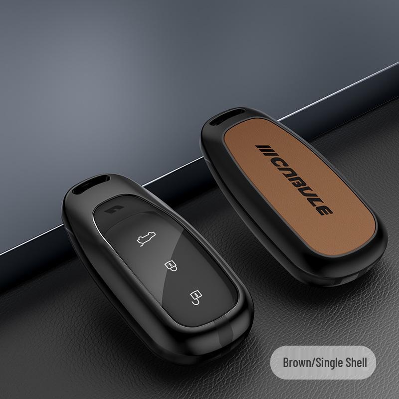 2020 Ideal One Key Case: Premium Metal & Leather, Full Coverage, Easy Install, No Screws.
