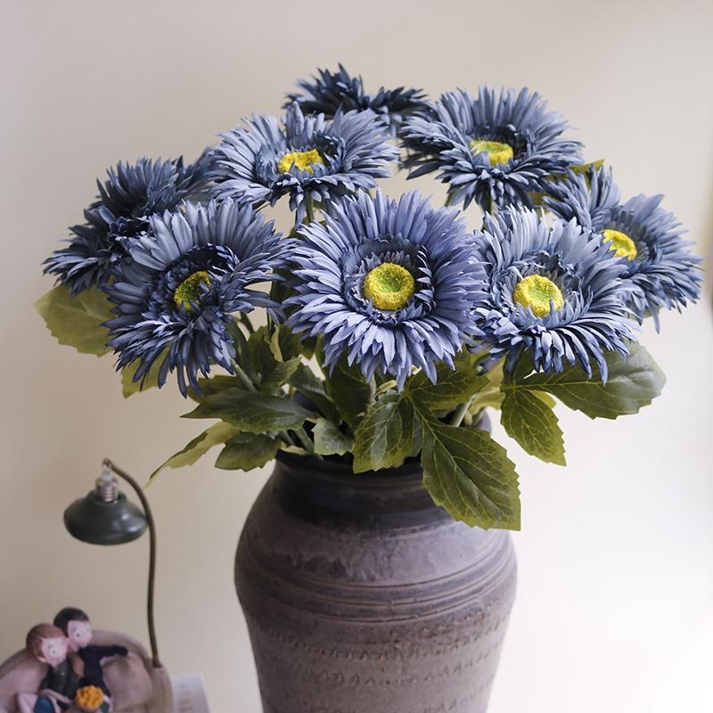 Real Touch Simulation Chrysanthemum Ultra Realistic Silk Gerbera Flower Arrangement Wedding Photography Props Artificial Flower