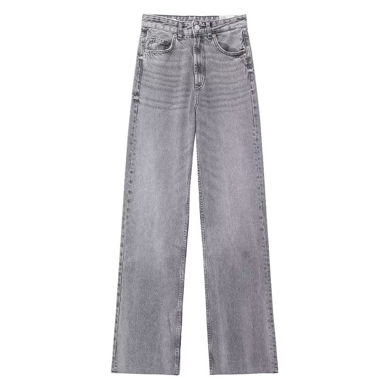 Kaslead New Arrival Women's Clothing Fashion Style Fashion All-Match High Waist Wide Leg Denim 6045022