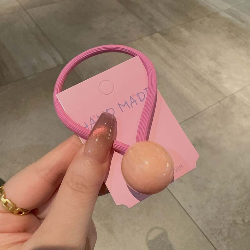 

Модная красочная резинка для волос с шариком для женщин, девушек, милая, милая, для высокого хвоста, эластичная, из ацетата, резинка для волос, повязки на голову, аксессуары для волос