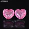 2pcs 6-50mm Twinkle Heart-shaped Ear Plug Tunnels Gauges Ear Stretcher Body Jewelry for Women Men