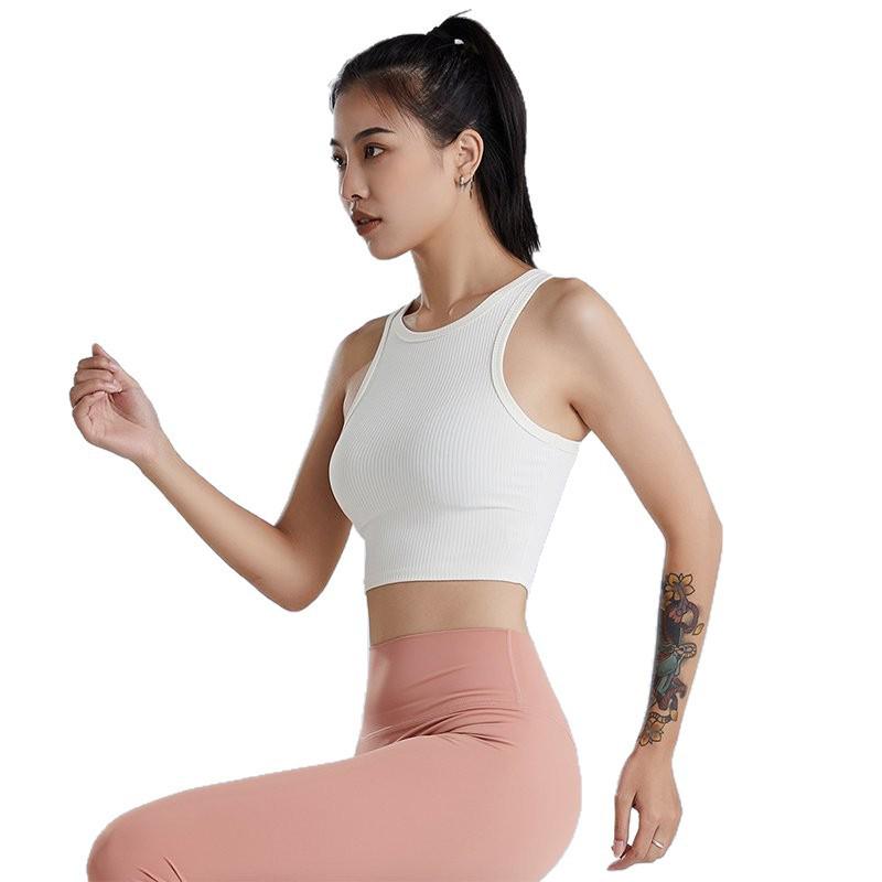 Women's Summer Slim Fit Yoga Vest - Moisture-Wicking, High Elasticity, Sleeveless Casual Wear