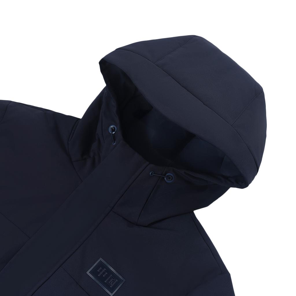 Li-Ning Honor Series Loose Simple Hooded Warm Casual Fashion Mid-Length Down Jacket Men Outerwear AYMV687-1