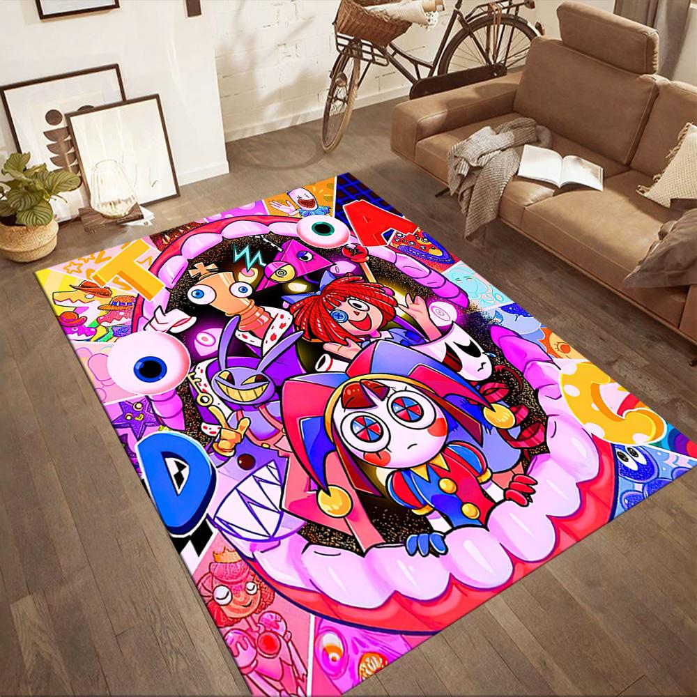 Die Amazing Digital Circus Style quadratischen Teppiche sind eine großartige Wahl für Wohnzimmer, Schlafzimmer, Heimdekoration und als Geschenke.