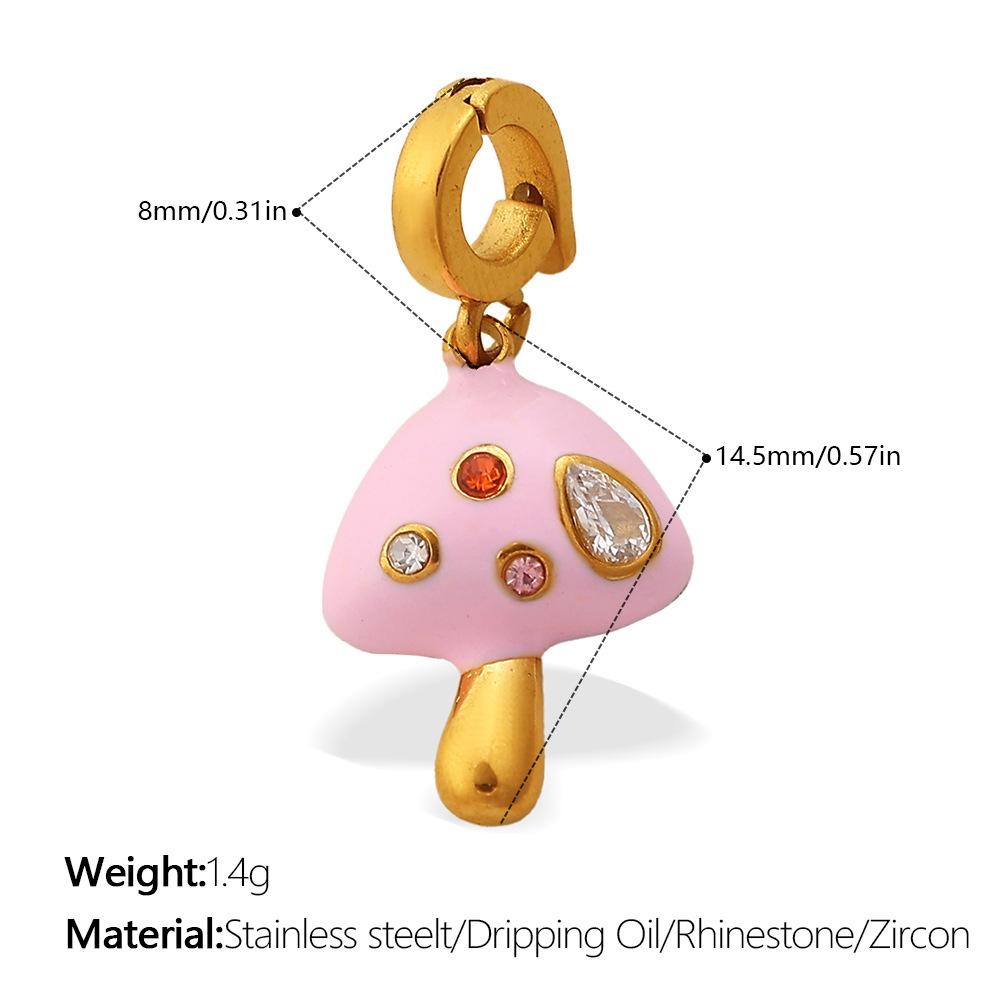 Fashion summer seaside wind DIY castle mushroom multi-element bikini buckle pendant cute enamel accessories