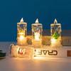 Christmas Themed Water Injection Transparent Simulation LED Electronic Candle Santa Claus Snowman Christmas Tree Snowflakes