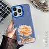 Luxury Lotus Flower Anti-drop Armour Case For iPhone 16 Pro Max 15 14 13 12 11 Pro XR XS X 7 8 Plus Lens protect plating Cover