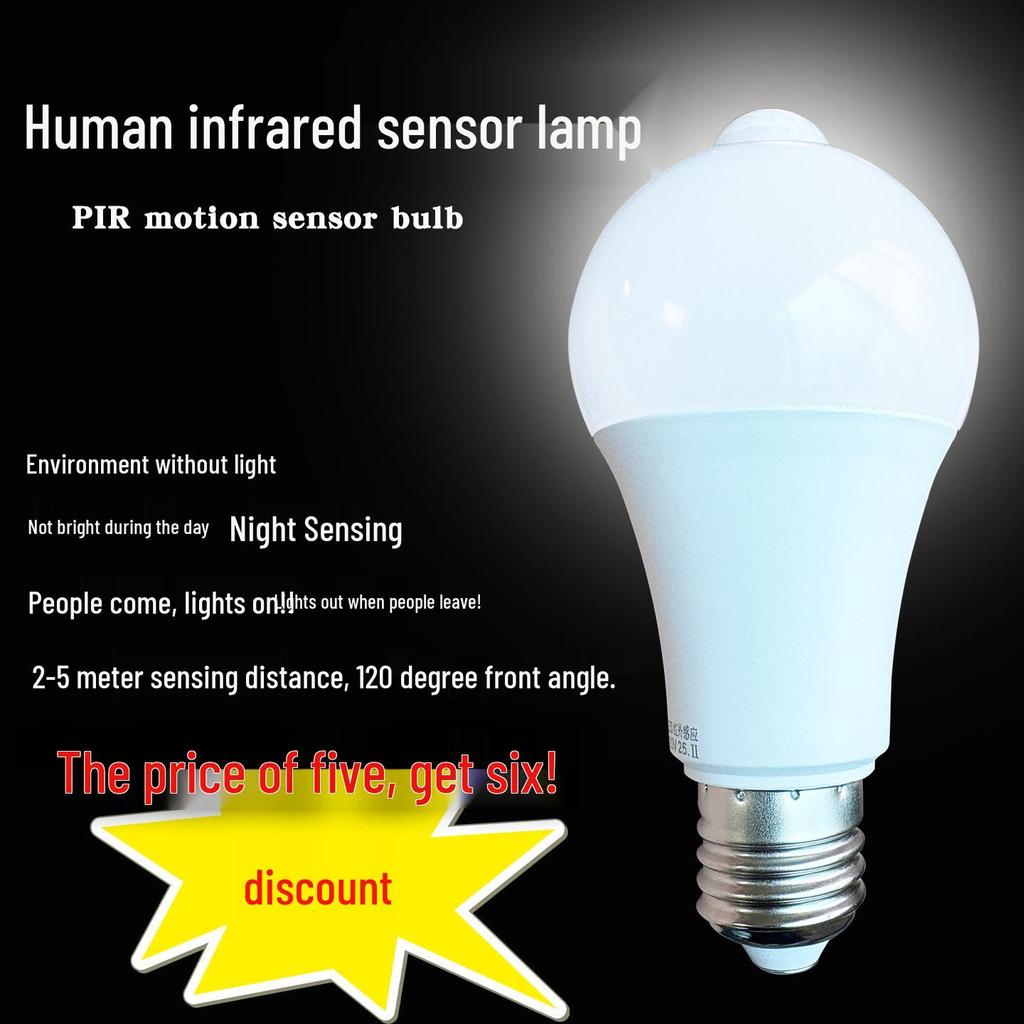 Voice-Activated Motion Sensor Light Bulb for Stairs and Hallways