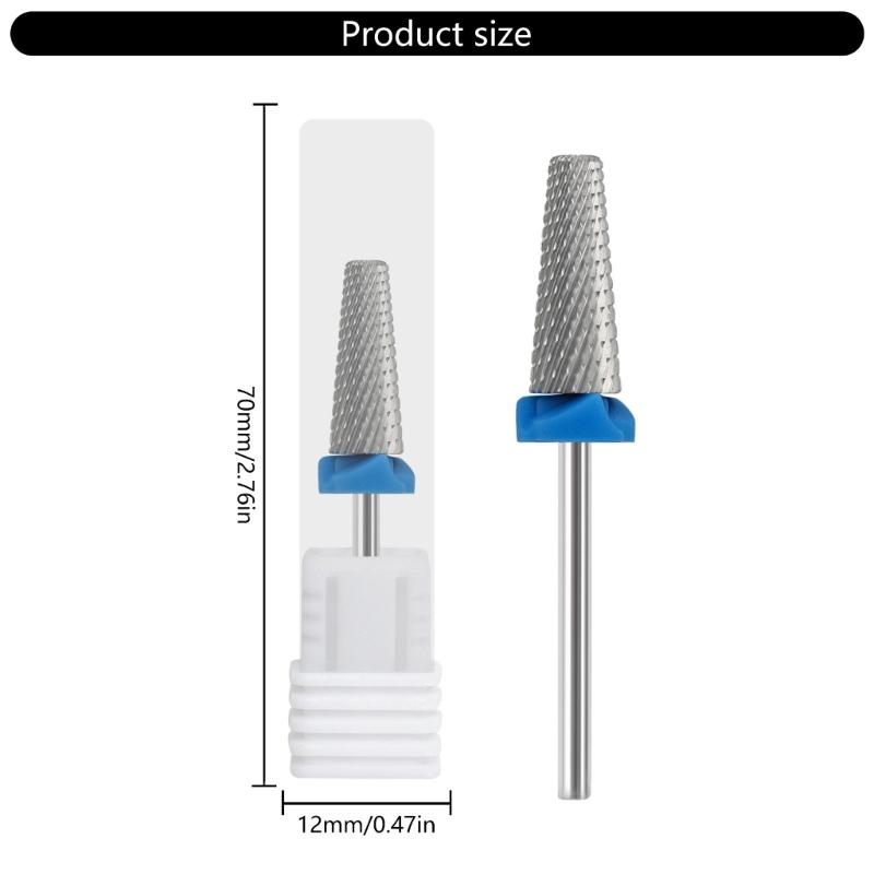 Practical Tungsten Steel Nail Care Drill Head Home and Salon Manicure Accessory for Trimming Grinding Polishing