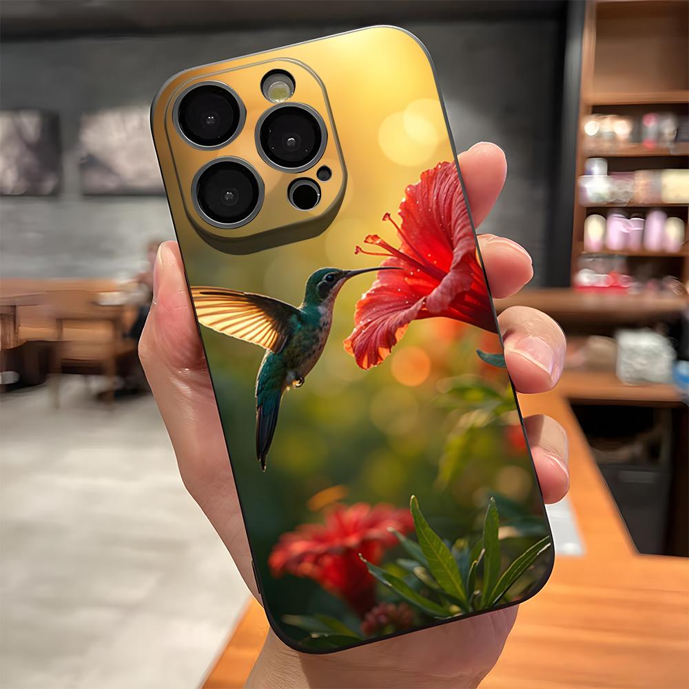 Hummingbird Phone Case For IPhone 17 Pro Max 15 Pro 16 14 Plus 12 13 Mini 11 Pro Shockproof Soft Cover