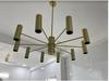 20 Light Brass Pendant Mid Century Modern Raw Brass Sputnik chandelier light Fixture