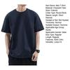 Men Solid Color T-Shirt Round Sleeve Summer Tee Neck Short Casual Loose Fit Tee Shirt
