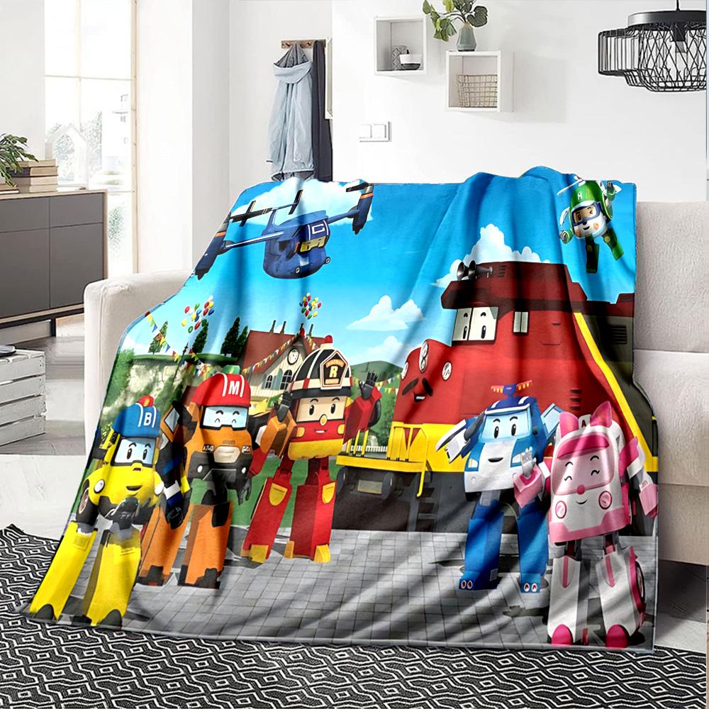 1pc Cars Adventure Flannel Blanket for Super Soft Cute Comfort Blanket for Travel Bedding Couch Sofa Blanket Y73064