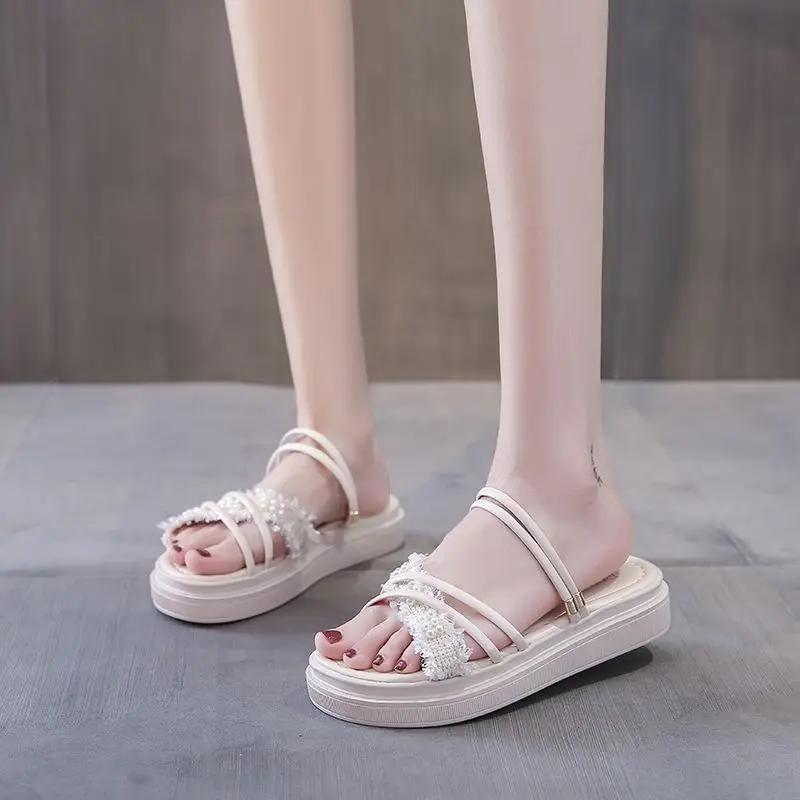 Fashion Roman Style Platform Woman Shoes Sales High Quality Summer Sale Sandals for Women 2025 Offers Asian Size On Offer Pvc Vip Sandal