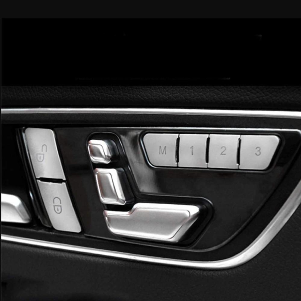 For Benz A B C E CLA GLA ML GL GLK GLE Class Car Door Seat Memory Adjust Window Lift Steering Wheel Button Switch Trim Stickers