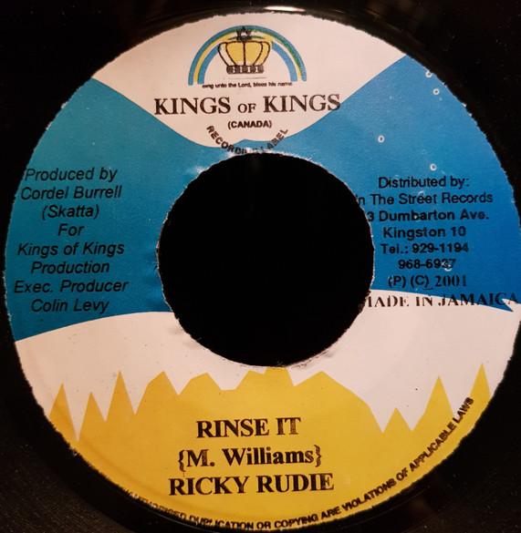 7inch Record RICKY RUDIE Rinse It NONE Kings of Kings 2001 Jamaica Reggae Ska Dub Used