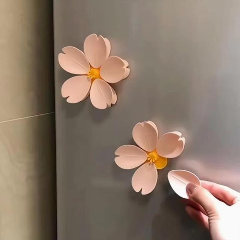 Moisture-Proof Sakura Magnetic Clip Cute Style Snack Storage Sakura Sealing Clip Food Preservation Fridge Magnet