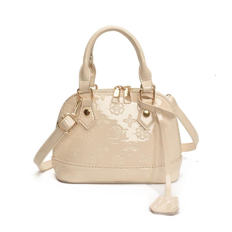 

Модная сумка-мессенджер через плечо женская сумка углубление простая лакированная сумочка персонализированная универсальная сумка-ракушка сумочка