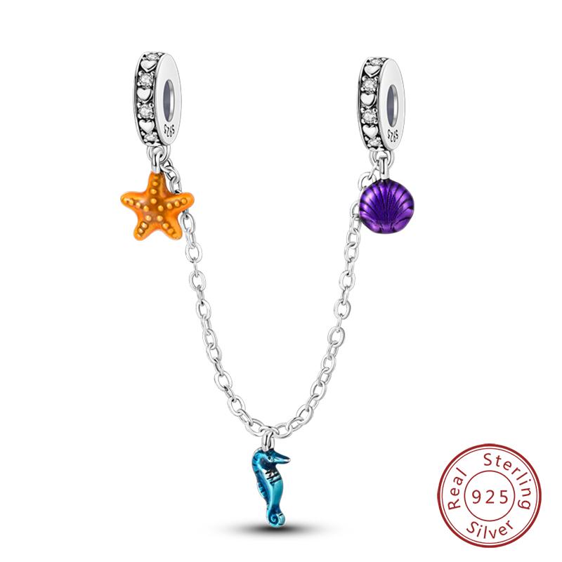 Copper Heart Shaped Keylock Cross Pattern Fantasy Cat Claw Safety Chains Fit Qikaola Original Bracelets Diy Jewelry