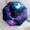 Purple Pattern  Pattern, Automatic Folding Umbrella, Portable and Foldable Design, 8 Ribs, a Christmas or Birthday Gift.