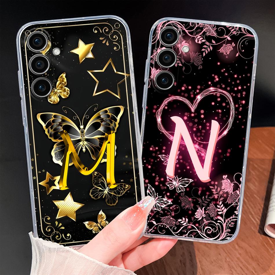 For Samsung Galaxy S25 Plus Ultra S25 Edge S25FE Phone Case Fashion Star Letters Lightweight Shell Soft TPU Clear Silicone Funda