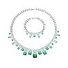 Zircon Necklace Earrings Bracelet Ring Four-piece Set Bridal Wedding Dress Dinner Accessories Ladies