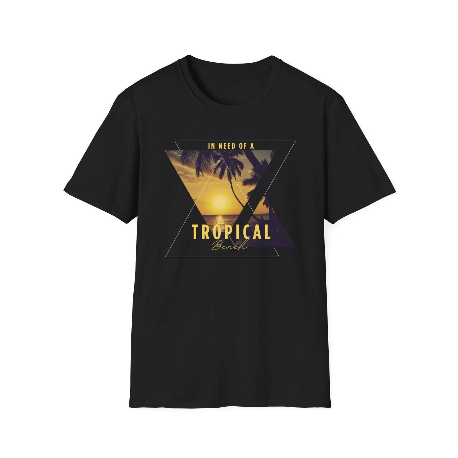 Tropical Vibe Tee | Unisex Softstyle T-Shirt for Beach Lovers, Vacation [...] 3XL