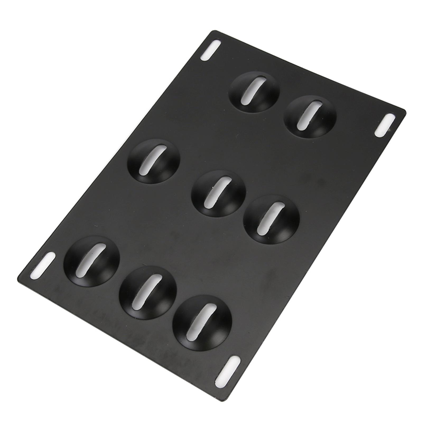 

Car Front Bumper Tow Hook License Plate Mount Bracket 8 Holes Adjustable Holder