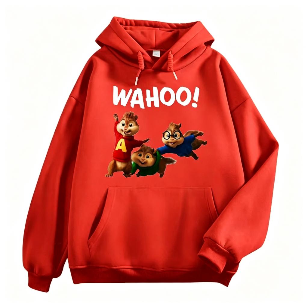 Sudadera con Capucha Estampado de Ardillas de Dibujos Animados Unisex Holgada Streetwear Sudadera con Capucha Pullover Hombre Casual Diaria Promoción Tops