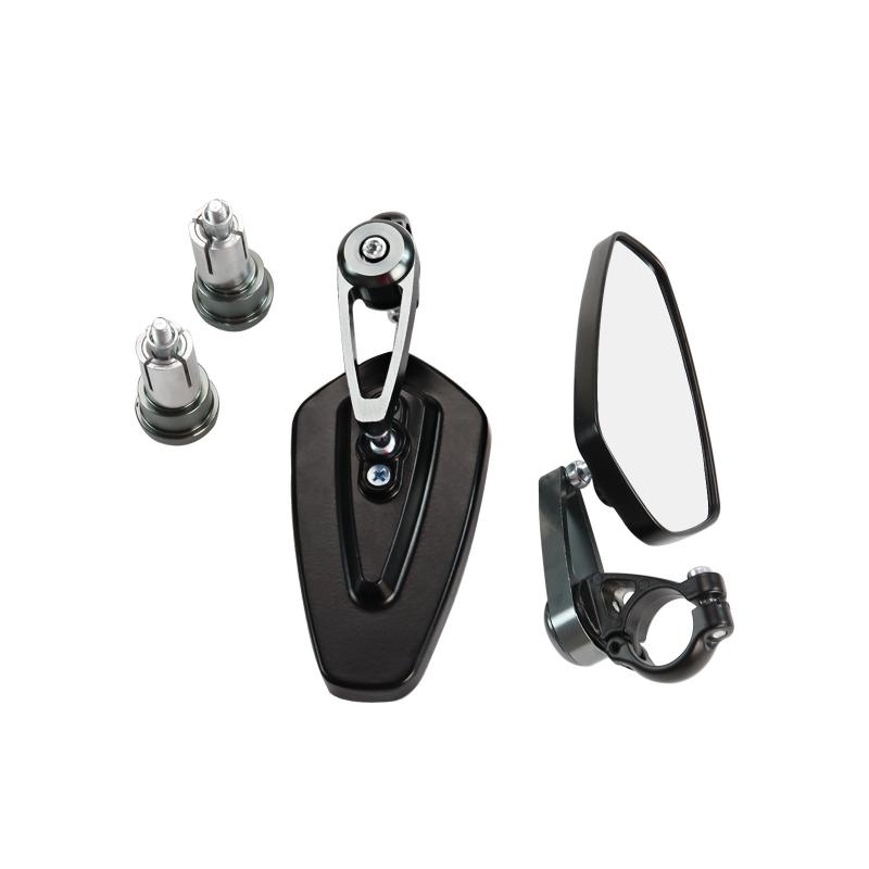 1 Pair Aluminum Alloy Motorcycle Rearview Mirrors Universal Adjustable Anti-shake for Scooters ATVs Street Bikes A10