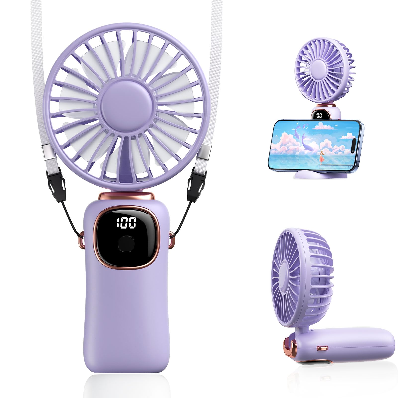 

Handy Fan Popular Portable USB Up to 20 Hours of 5 Speed 7 High Mini with Summer Heatstroke Fireworks Sports Birthday Gift [2025 Industry-Leading