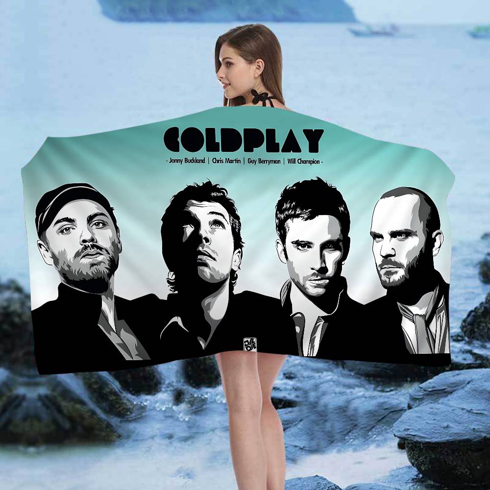 Classic Pop Rock Band C-Coldplay Bath Towel Microfiber Soft Water Absorbing Breathable For Girl Kids Cartoon Beach Towel