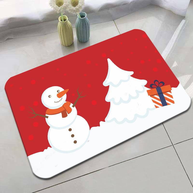 Christmas Door Mat Entry Door Mat Home Festive Cartoon Mat Non-Slip