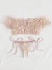 Ensemble de lingerie deux pièces sexy en dentelle florale européenne et américaine