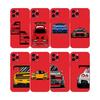 Customizable Embossed Sports Car TPU Case for Black Apple 15 Pro Max - Straight Edge Design