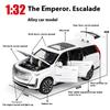 Diecast 1:32 Cadillac Escalade SUV Alloy Model Sound And Light Pull Back Toy Accessories For The Car Birthday Present For Boys