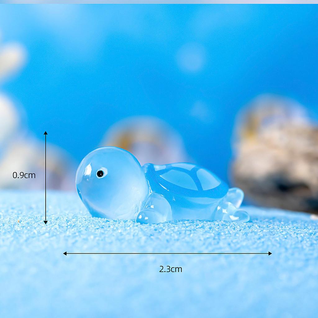 Colorful Luminous Resin Turtle Ornaments For Cartoon Style Tabletop Decorations