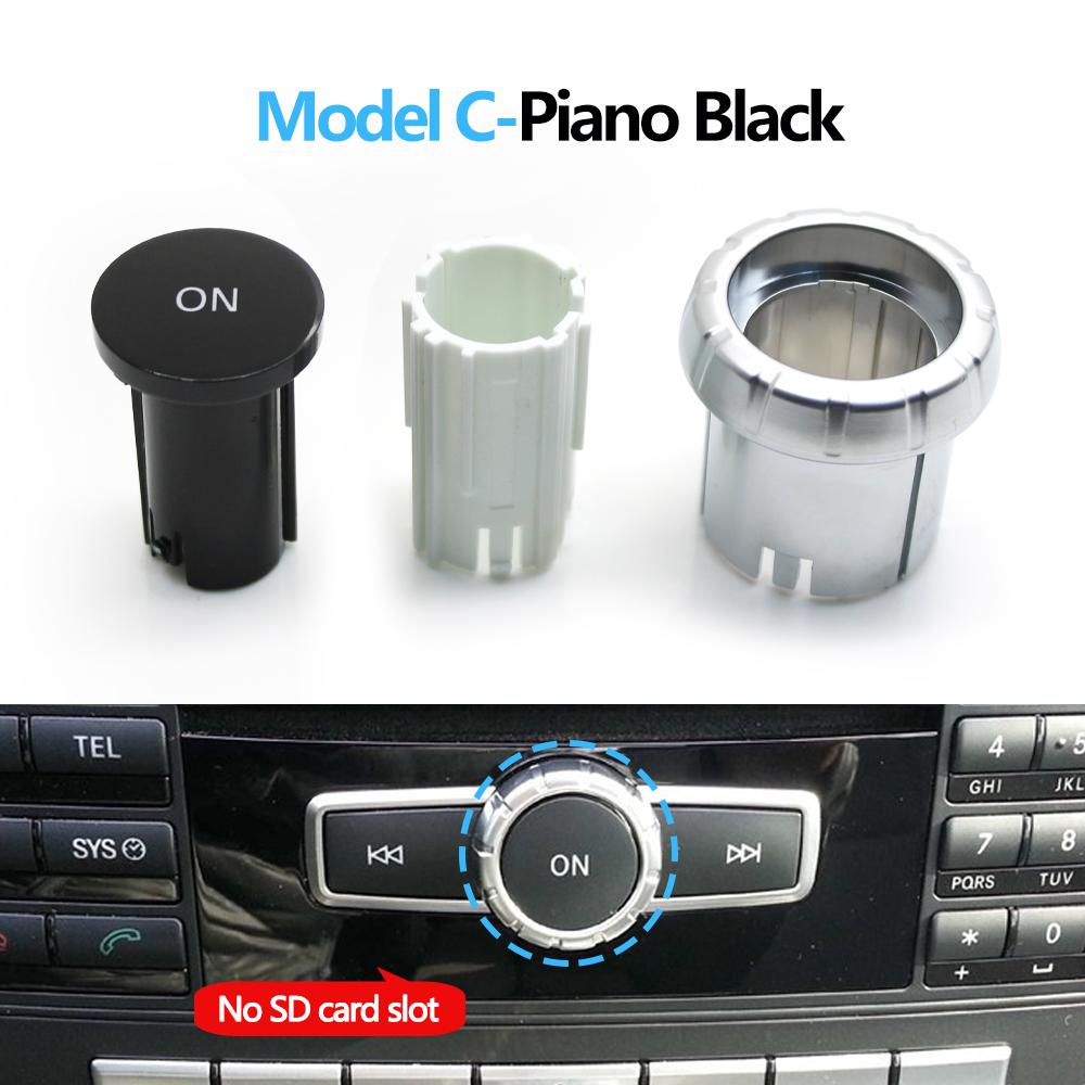 3PCS Car Console Radio CD Player Buttons ON Switch Cap Knob Cover For Benz A C E GLK GLA ML GL CLS W176 W246 W156 W204 W166 W218
