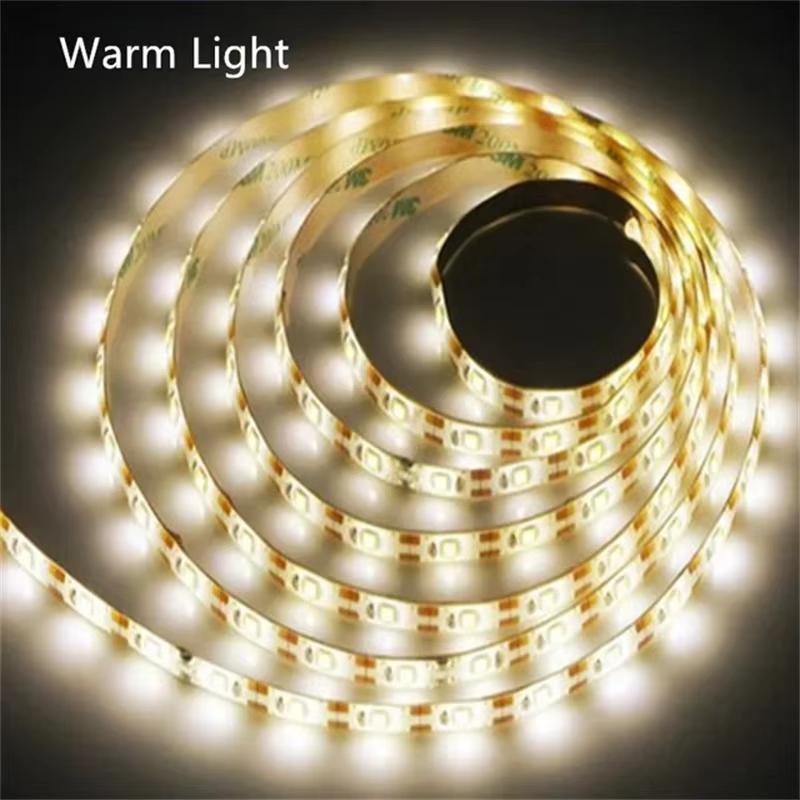 LED Lights Strip 2835 With Touch Dimmer Flexible Diode Tape 5V USB Powered For DIY Backlight Mirror Stair Cabinet Room Decor