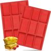9 Cavity Rectangular Silicone Cake Molds for Baking Enthusiasts Space Saving Design Easy Releases Perfect Dessert