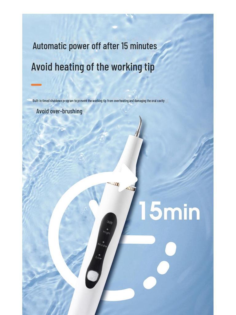 Electric Ultrasonic Tooth Cleaner: Removes Tartar, Smoke Stains, Polishes, and Beautifies Teeth.