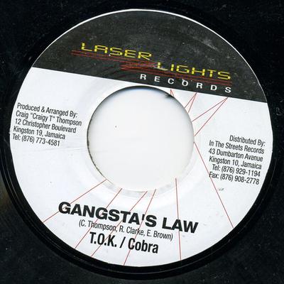 7-Zoll-Schallplatte TOK. & MAD COBRA - Gangsta´s Law NONE Laserlichter Re 2003 Jamaika Reggae, Ska & Dub Gebraucht
