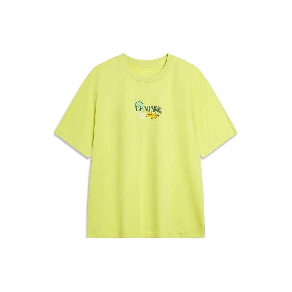 Li Ning T Shirt Unisex Yellow Firefly Green AHSU667-3