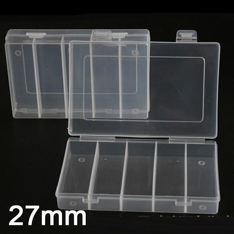 Plastic Jewelry Boxes Storage Case Plastic Tool Box Clear Round Coin Cases Capsules Container Holder Organizer Storage Wholesale