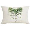 Green Plants and Green Flowers and Plants Series Linen Home Sofa Pillow Case Bedroom Pillow Single Side Print