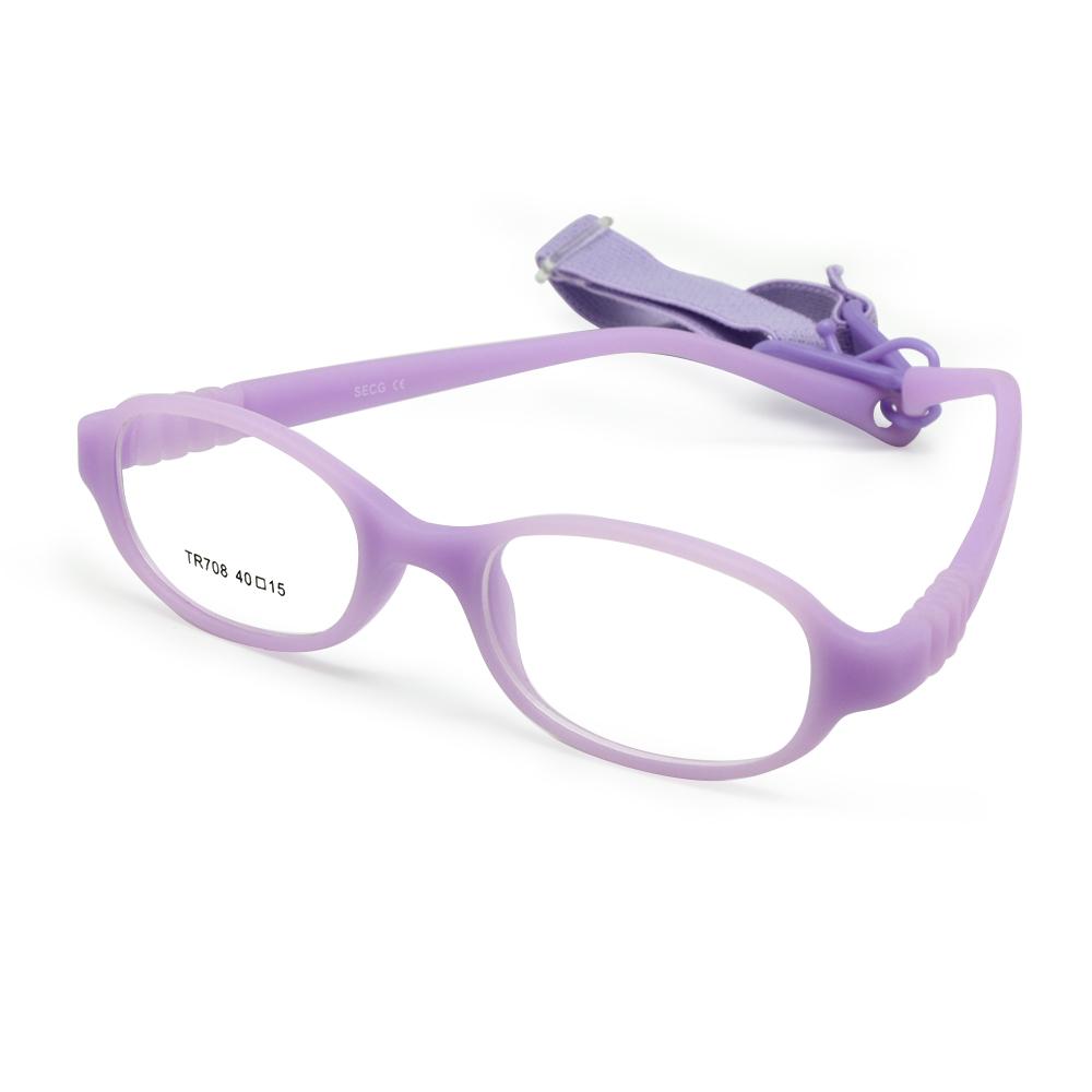 Baby'S Glasses Frame With Strap & Regular Lenses Size 40/15 No Screw Safe Bendable Boy'S Girl'S Infant'S Eyeglasses With Cord