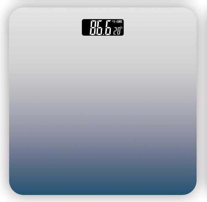 LED Hidden Screen Electronic Body Weight Scale with Charging Options and Gradient Design