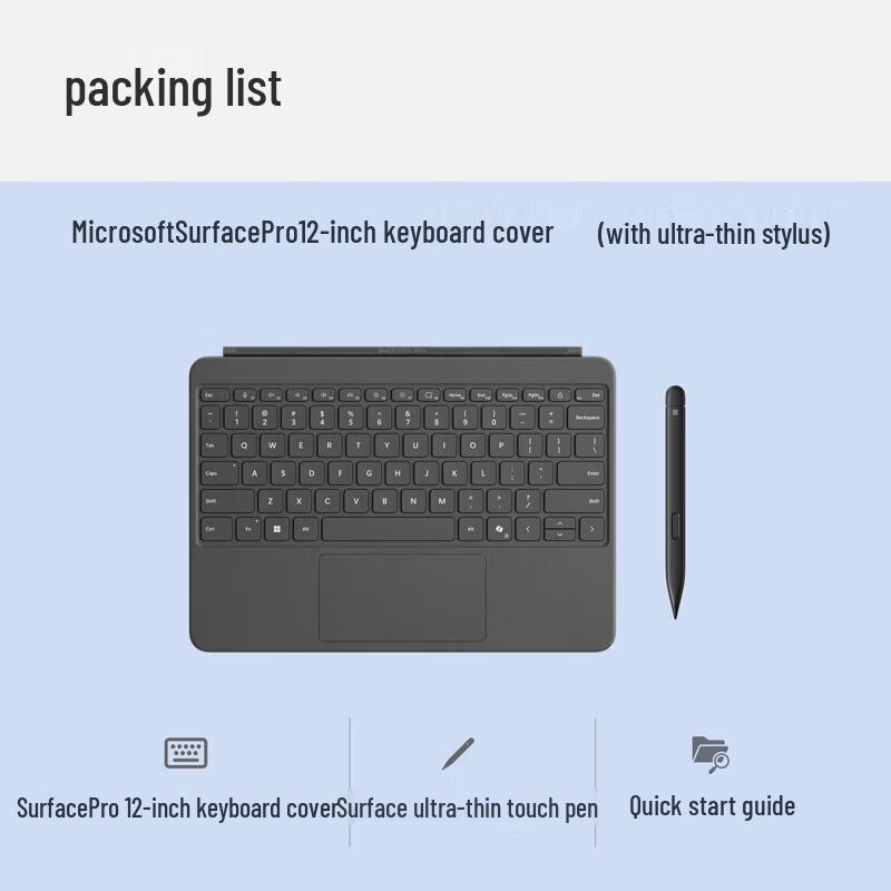 Microsoft Surface Pro 12-inch Keyboard Cover with Slim Pen